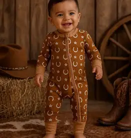 SpearmintLOVE 2 Way Zip Romper Rusty Horseshoe