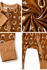 SpearmintLOVE 2 Way Zip Romper Rusty Horseshoe