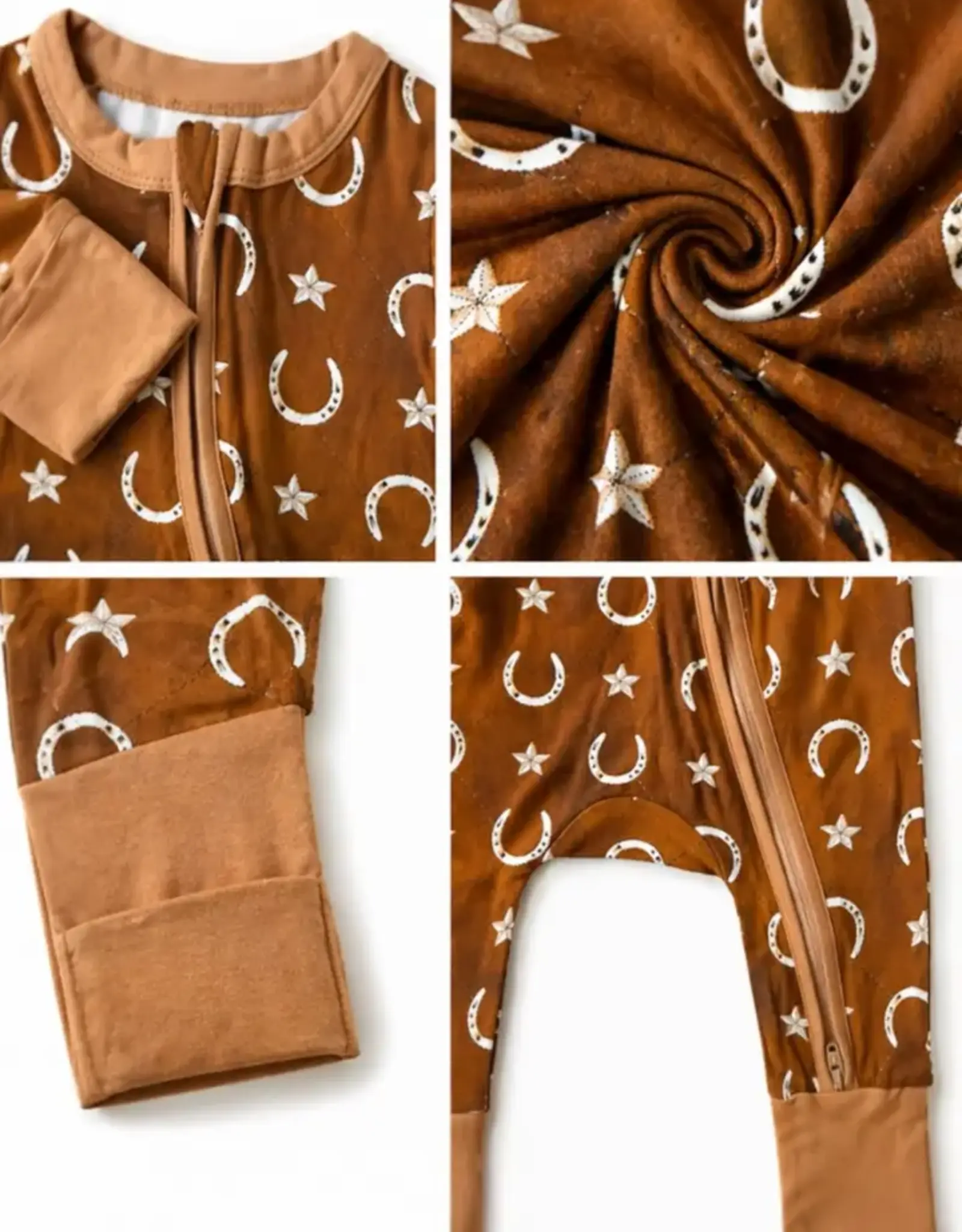 SpearmintLOVE 2 Way Zip Romper Rusty Horseshoe