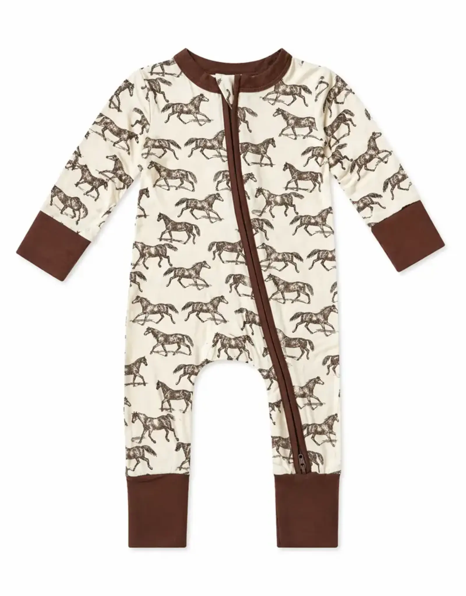 SpearmintLOVE 2 Way Zip Romper Wild Mustang