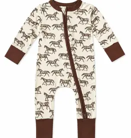 SpearmintLOVE 2 Way Zip Romper Wild Mustang