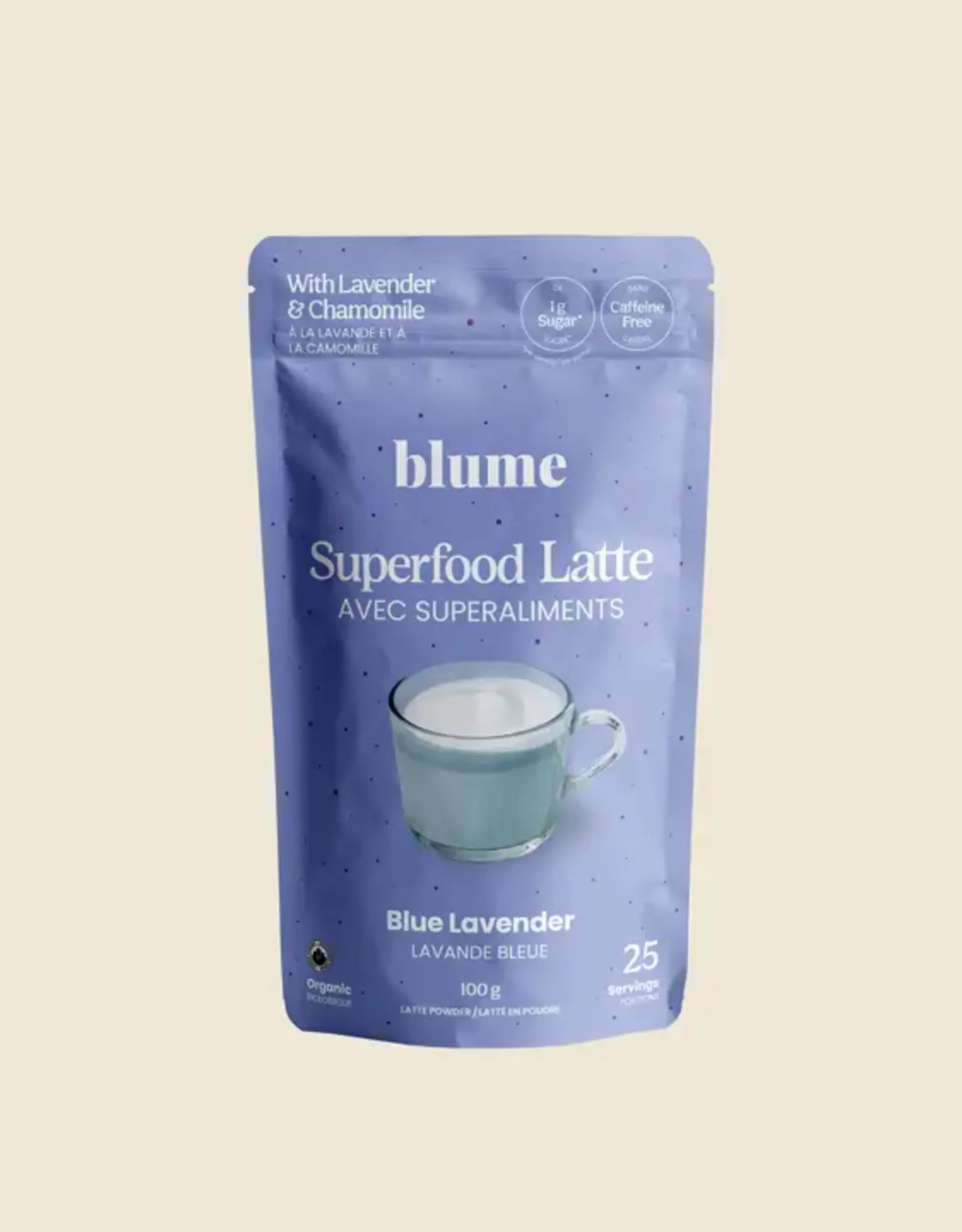 Blume Superbelly Hydration & Gut Latte Powder, Blue Lavender