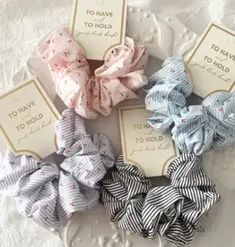 LoveLina Mini Cherry Striped Scrunchies
