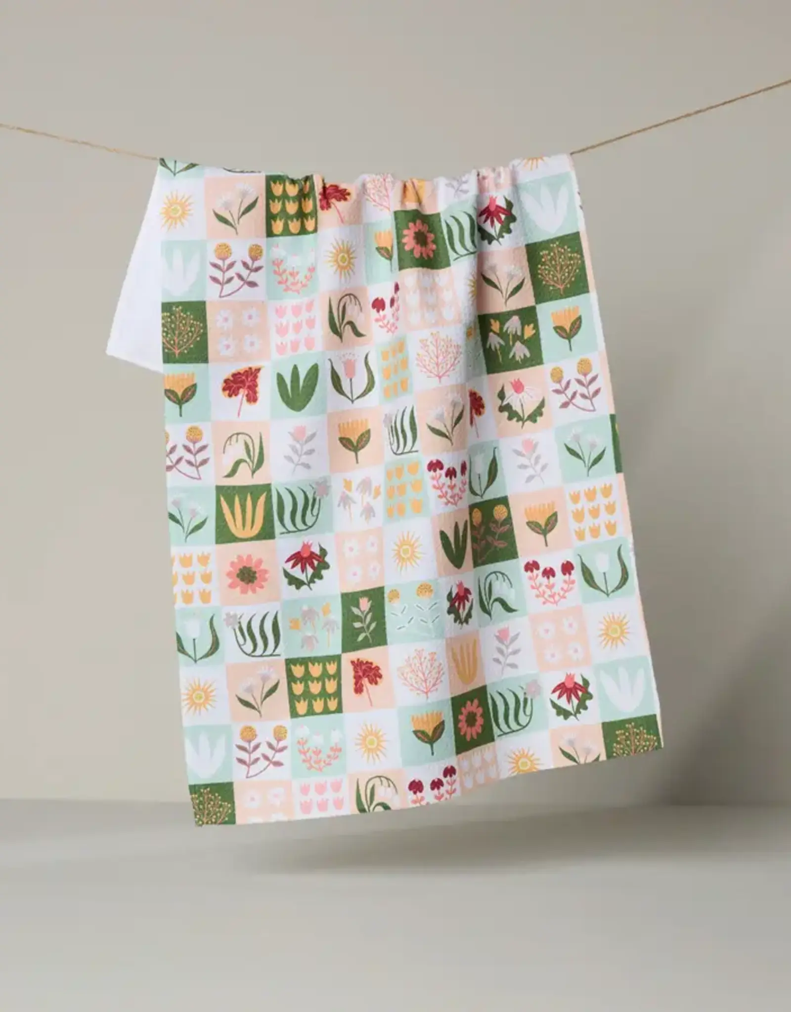 Geometry Tea Towel-Patchwork Garden