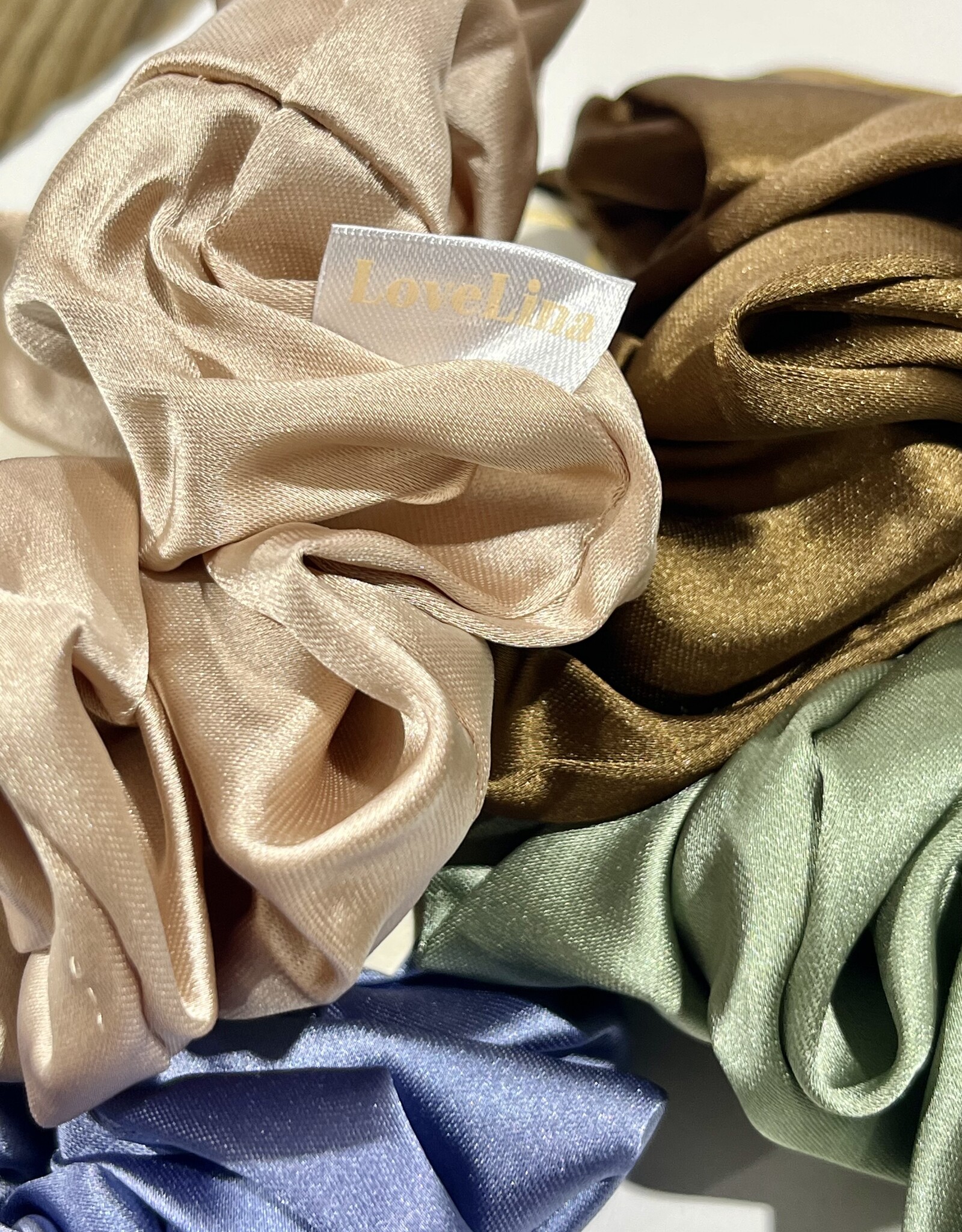 LoveLina Silk Satin Scruchies, Asstd