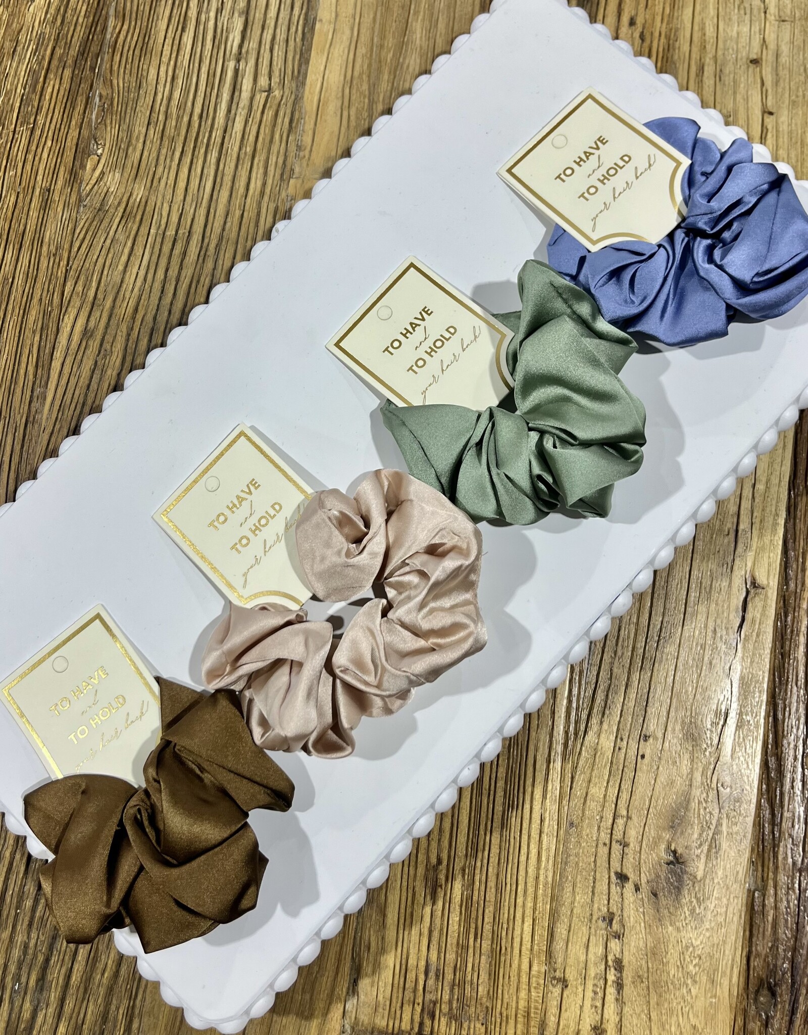 LoveLina Silk Satin Scruchies, Asstd