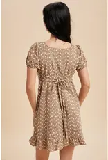 In Loom Embroidered Babydoll Mini Dress
