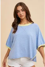 In Loom Linen Blend Striped Tee