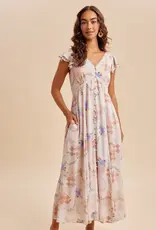 In Loom Floral Button Down Maxi Dress