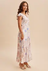 In Loom Floral Button Down Maxi Dress