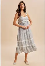 In Loom Lace Floral Sleeveless Maxi Dress