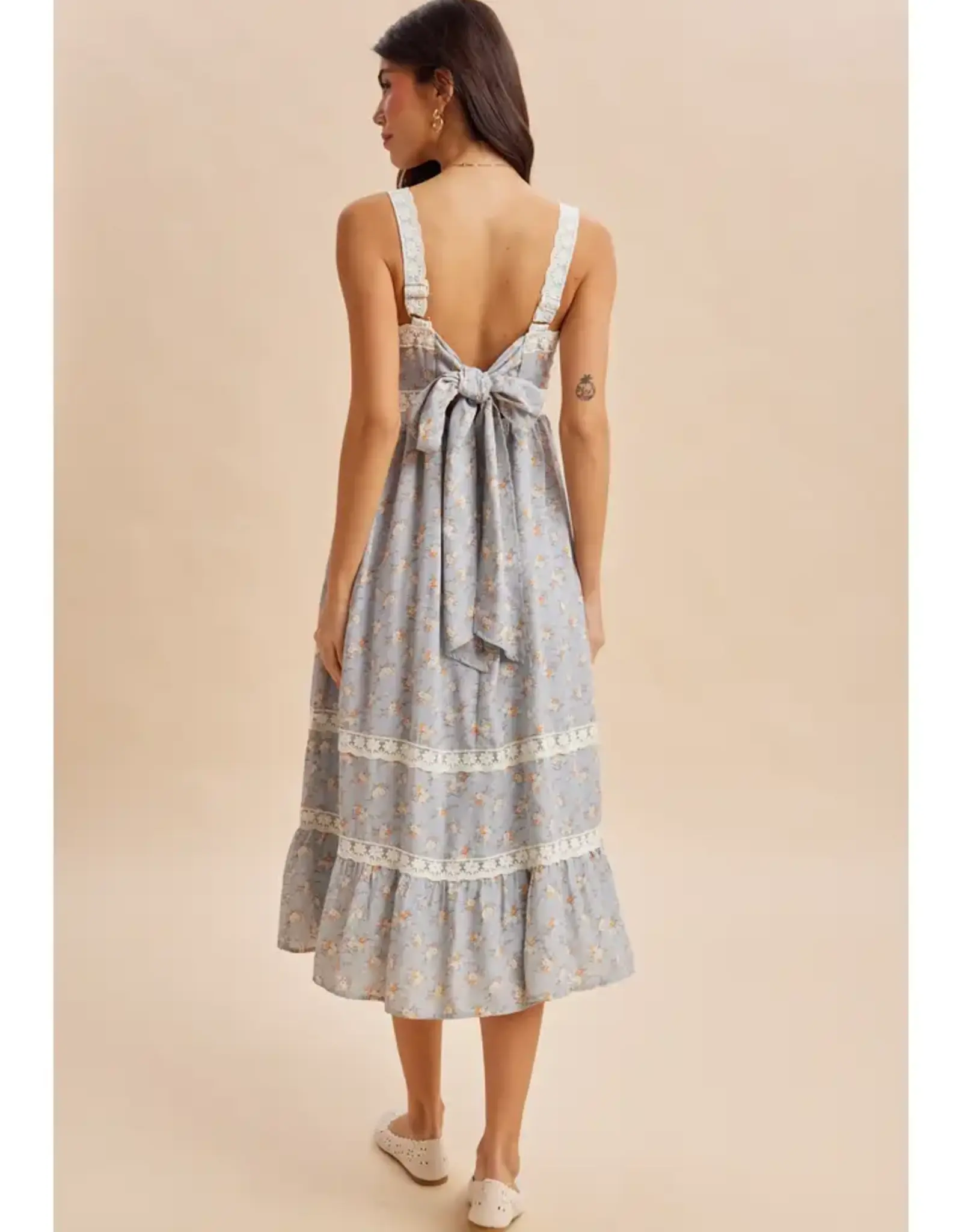 In Loom Lace Floral Sleeveless Maxi Dress