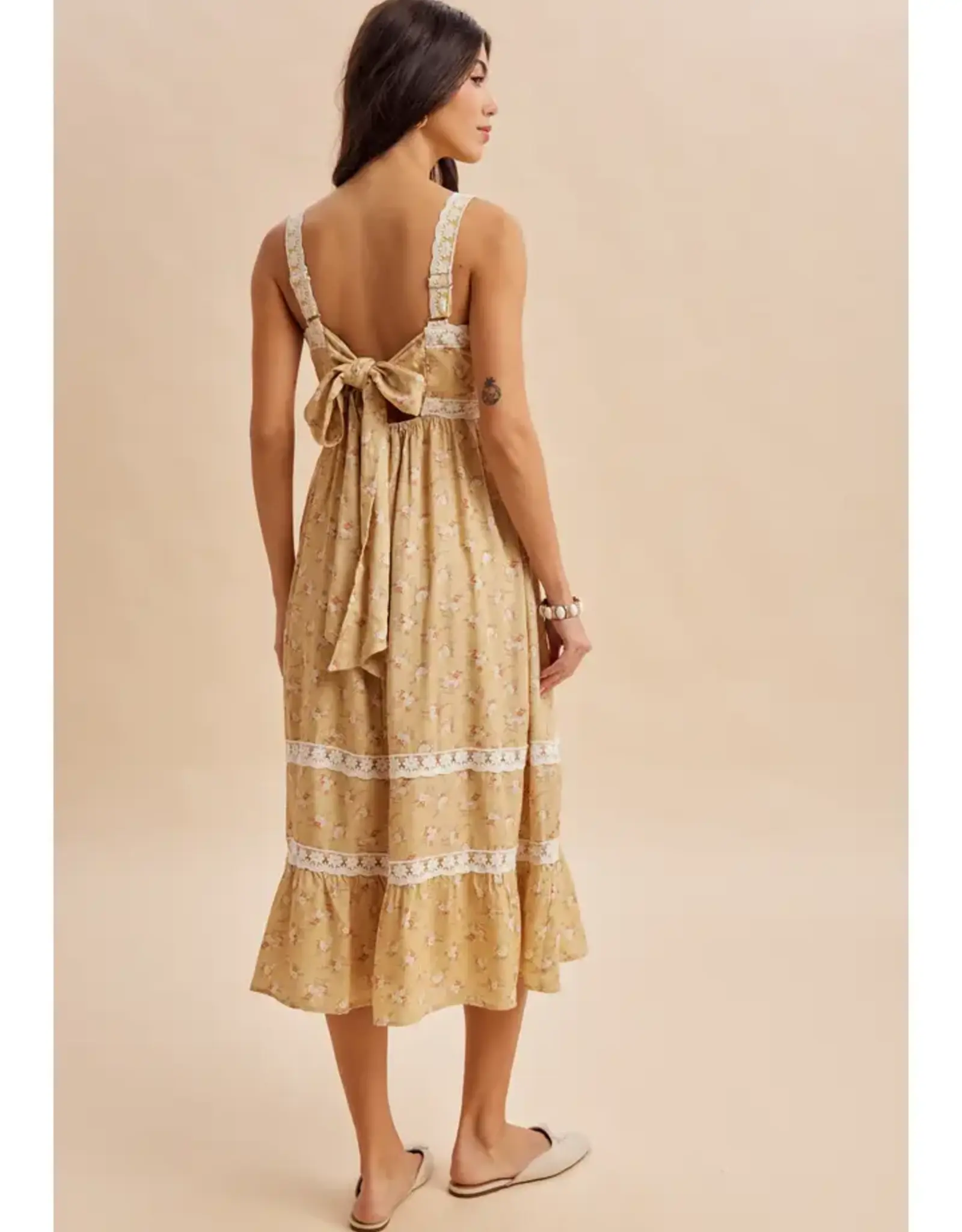In Loom Lace Floral Sleeveless Maxi Dress