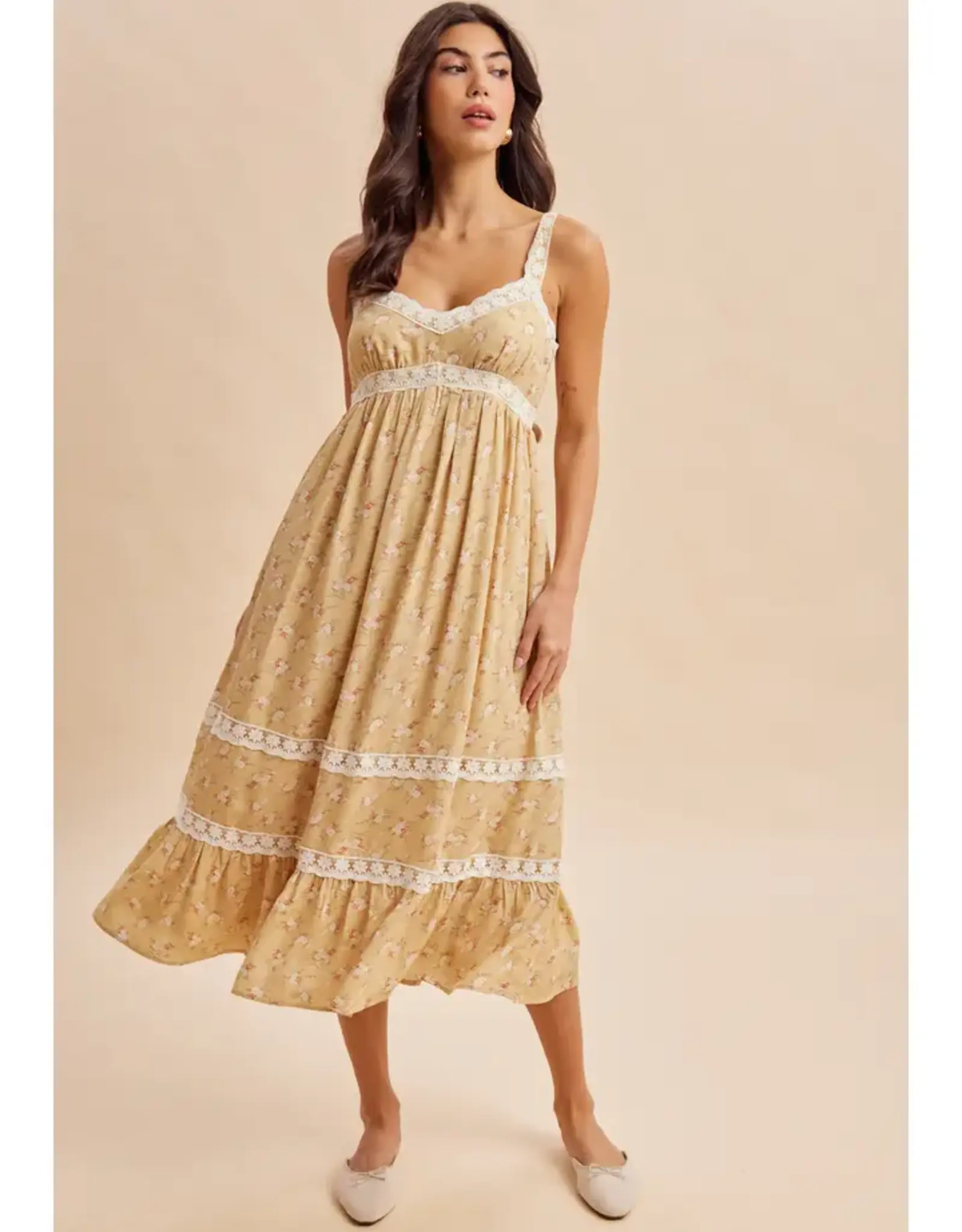 In Loom Lace Floral Sleeveless Maxi Dress