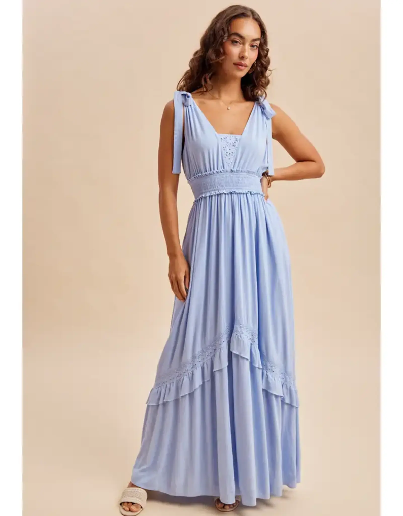 In Loom Lace Inset Maxi Dress