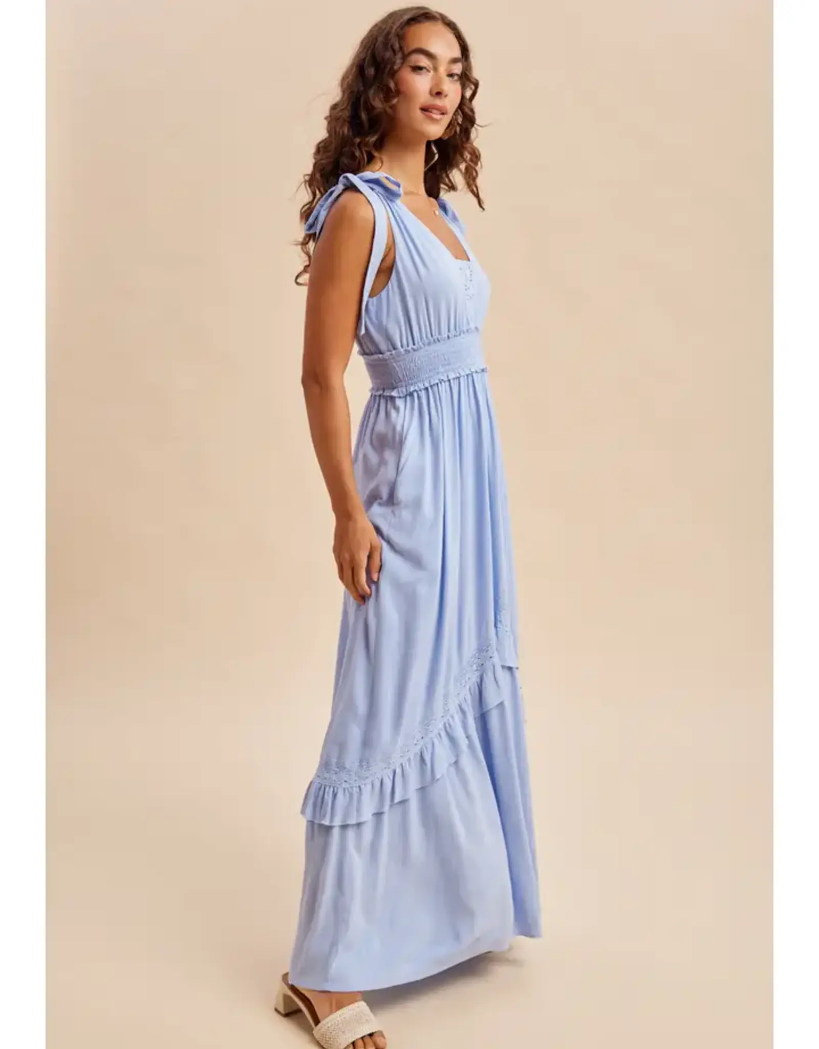 In Loom Lace Inset Maxi Dress