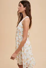 In Loom Floral V-Neck Sleeveless Mini Dress