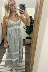 In Loom Lace Floral Sleeveless Maxi Dress