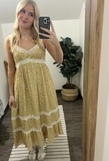 In Loom Lace Floral Sleeveless Maxi Dress