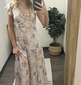 In Loom Floral Button Down Maxi Dress