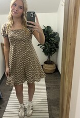 In Loom Embroidered Babydoll Mini Dress