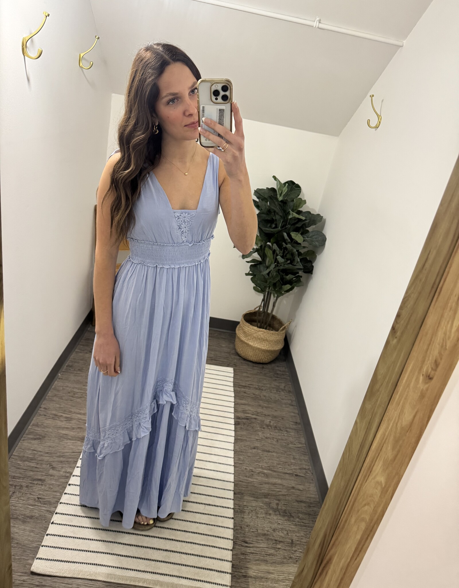 In Loom Lace Inset Maxi Dress