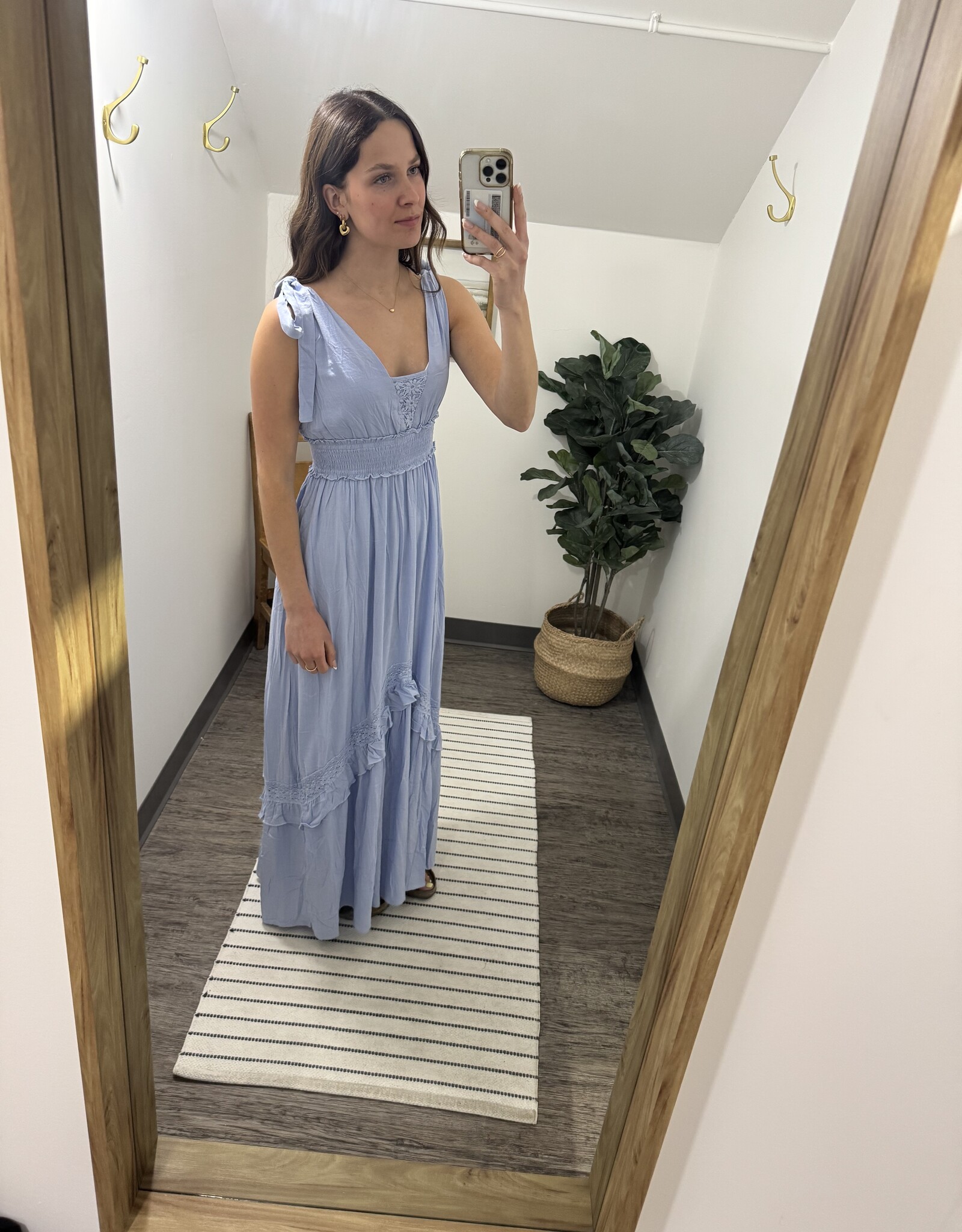 In Loom Lace Inset Maxi Dress