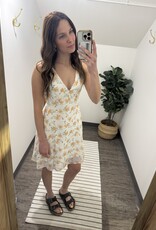In Loom Floral V-Neck Sleeveless Mini Dress