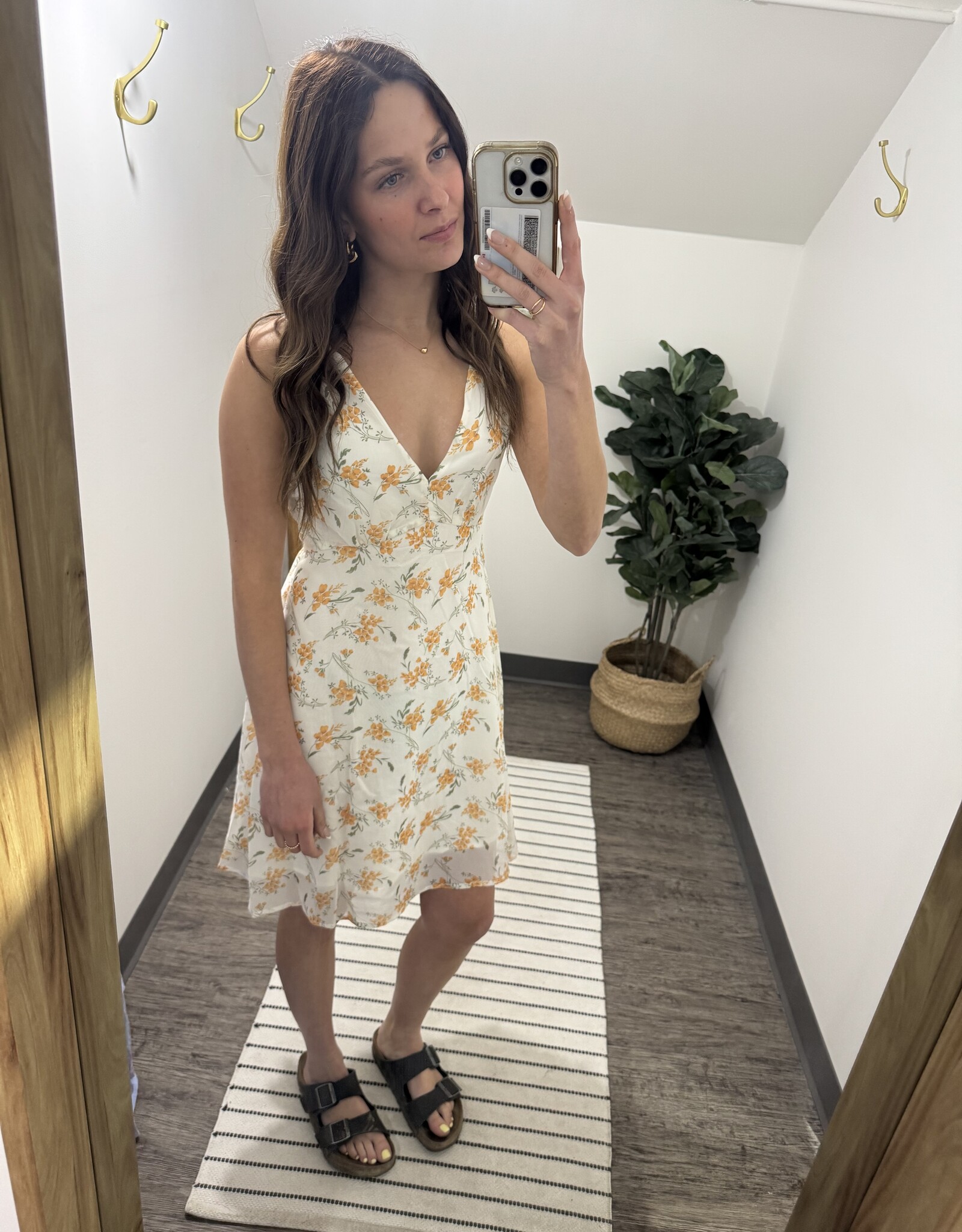 In Loom Floral V-Neck Sleeveless Mini Dress