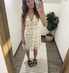 In Loom Floral V-Neck Sleeveless Mini Dress