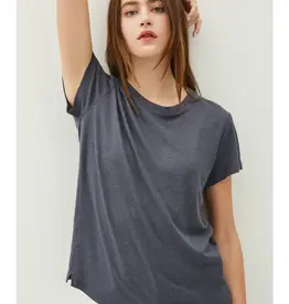 Linen Blend Round Neck T-Shirt
