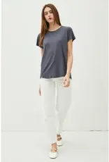 Linen Blend Round Neck T-Shirt