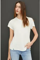 Linen Blend Round Neck T-Shirt