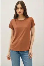 Linen Blend Round Neck T-Shirt