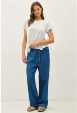 Pull On Wide Leg Denim Pant