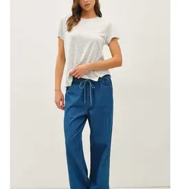 Pull On Wide Leg Denim Pant