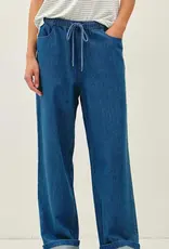 Pull On Wide Leg Denim Pant