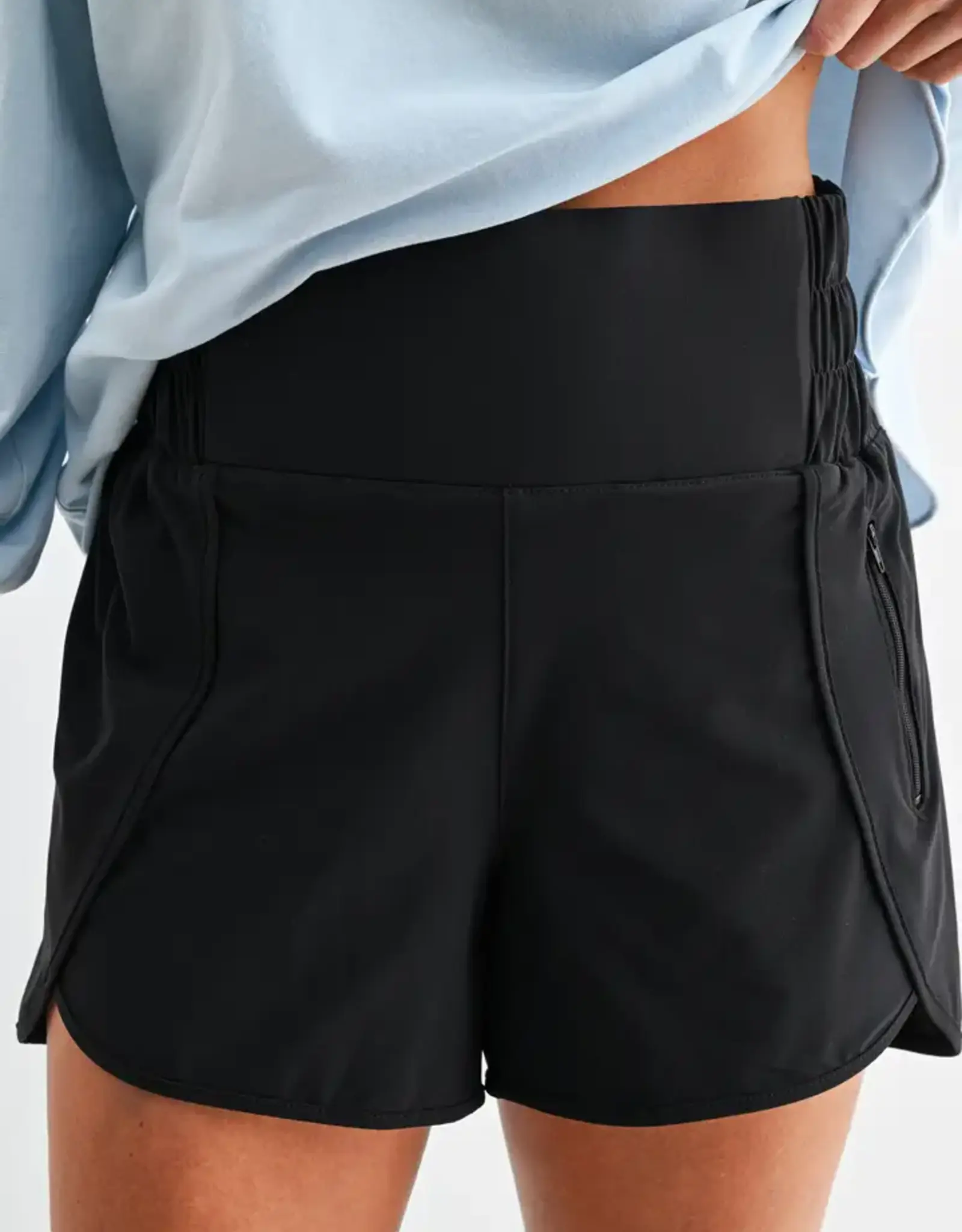 Mono B Contour Scallop Active Shorts