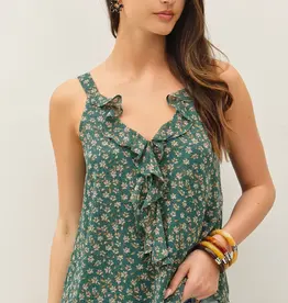 Floral Printed Ruffle Tank