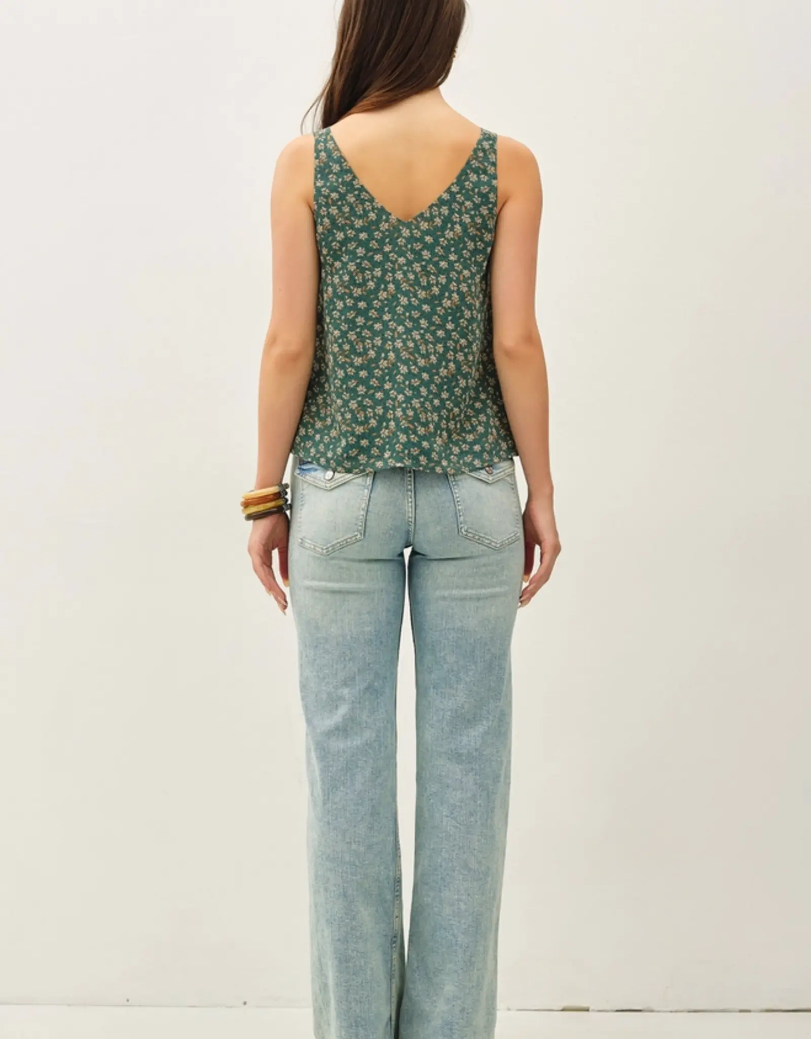 Floral Printed Ruffle Tank