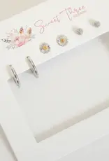 Sweet Three Designs Daisy Duke Triple Earring Set Sunflowers