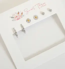 Sweet Three Designs Daisy Duke Triple Earring Set Sunflowers