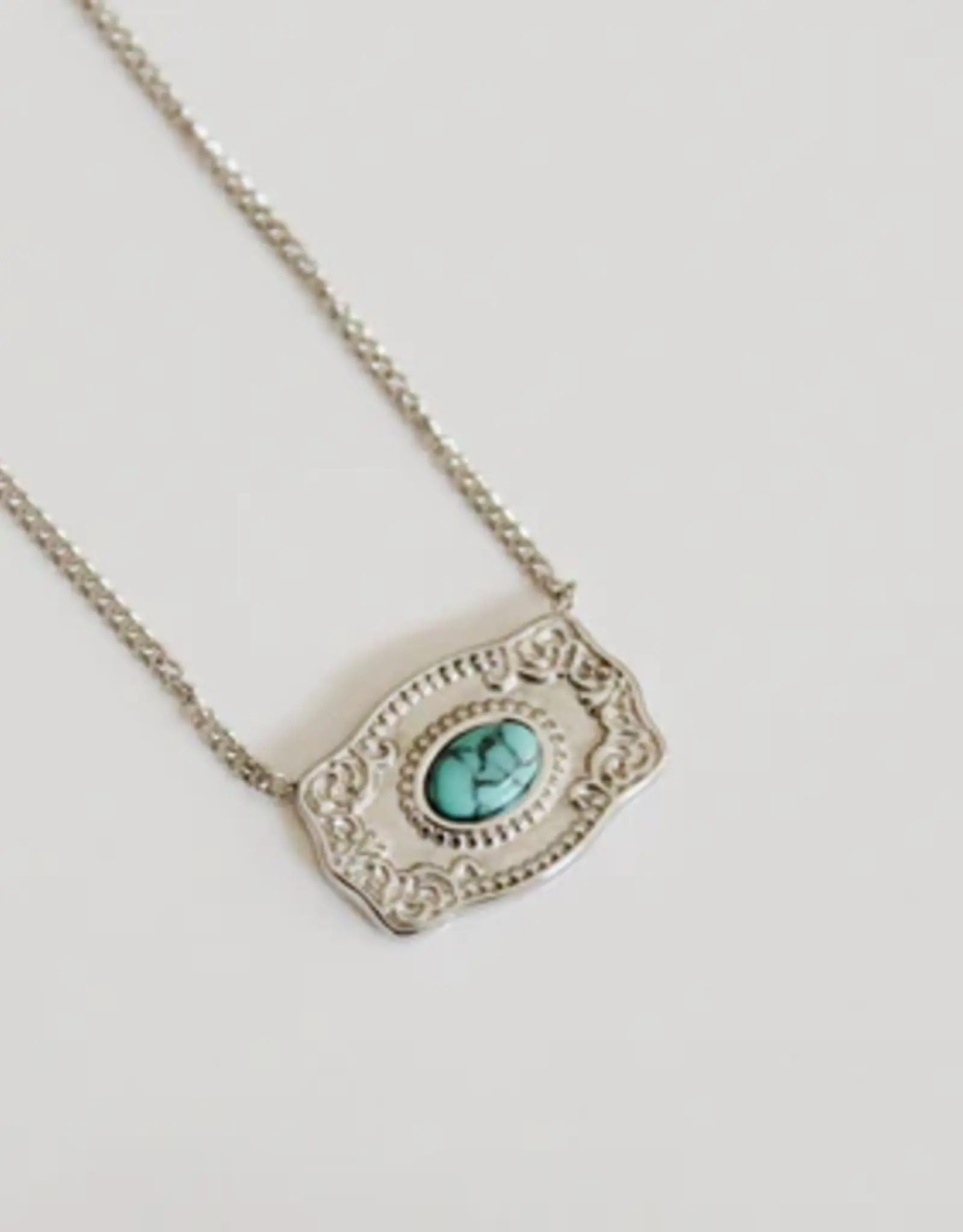 Sweet Three Designs Cheyenne Scroll Buckle Necklace