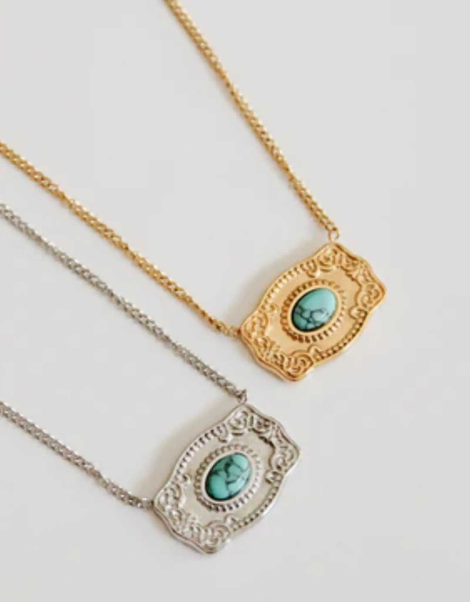 Sweet Three Designs Cheyenne Scroll Buckle Necklace