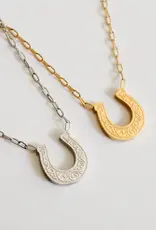 Sweet Three Designs Cheyenne Scroll Horseshoe Pendant Necklace