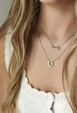Sweet Three Designs Cheyenne Scroll Horseshoe Pendant Necklace