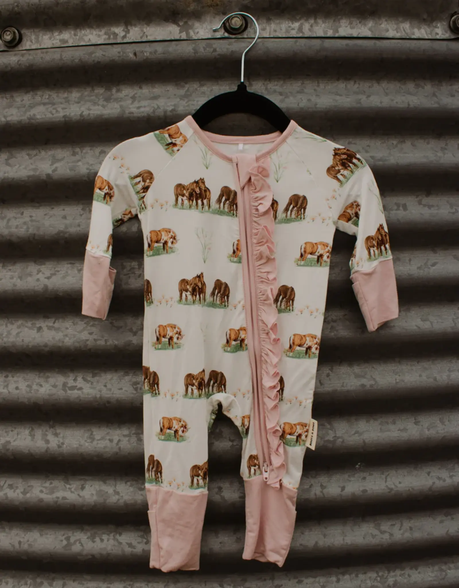 Boots & Bows Baby Co Painted Meadows Infant Sleeper