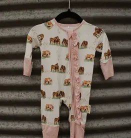 Boots & Bows Baby Co Painted Meadows Infant Sleeper