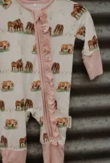 Boots & Bows Baby Co Painted Meadows Infant Sleeper