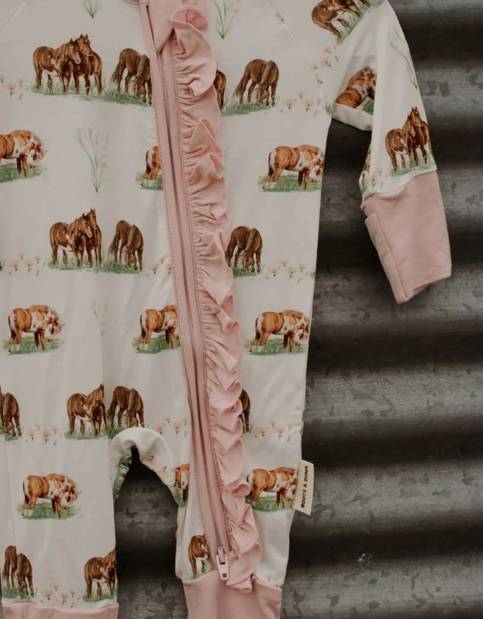 Boots & Bows Baby Co Painted Meadows Infant Sleeper